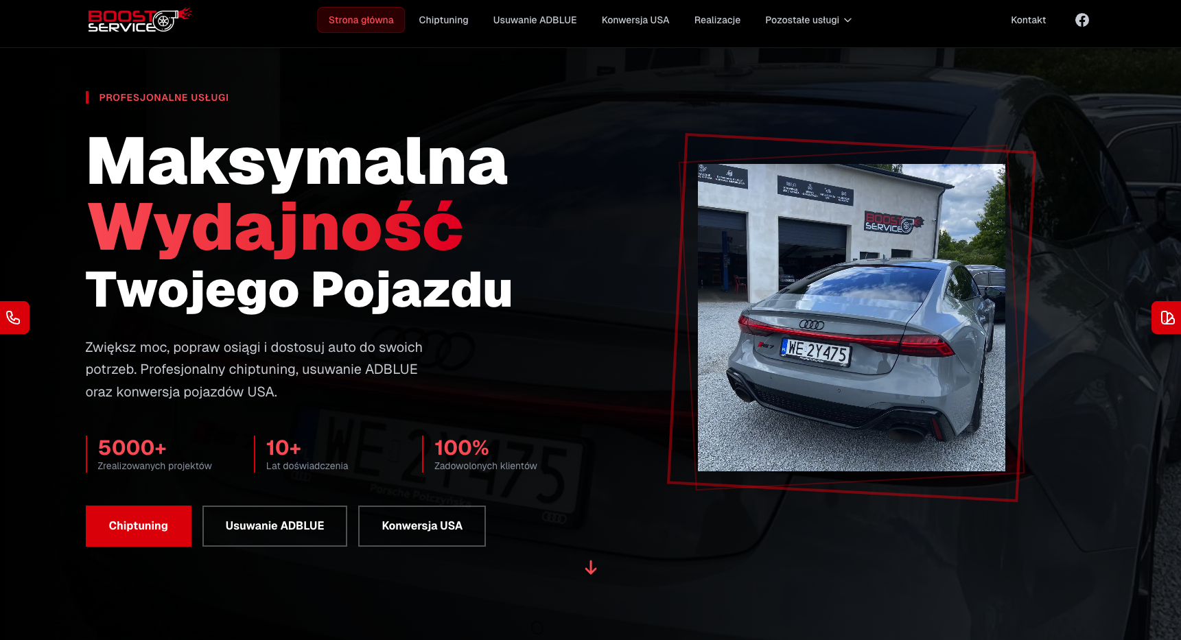 BoostService.pl - Chiptuning i Konwersja USA-PL - Projekt SynthIT